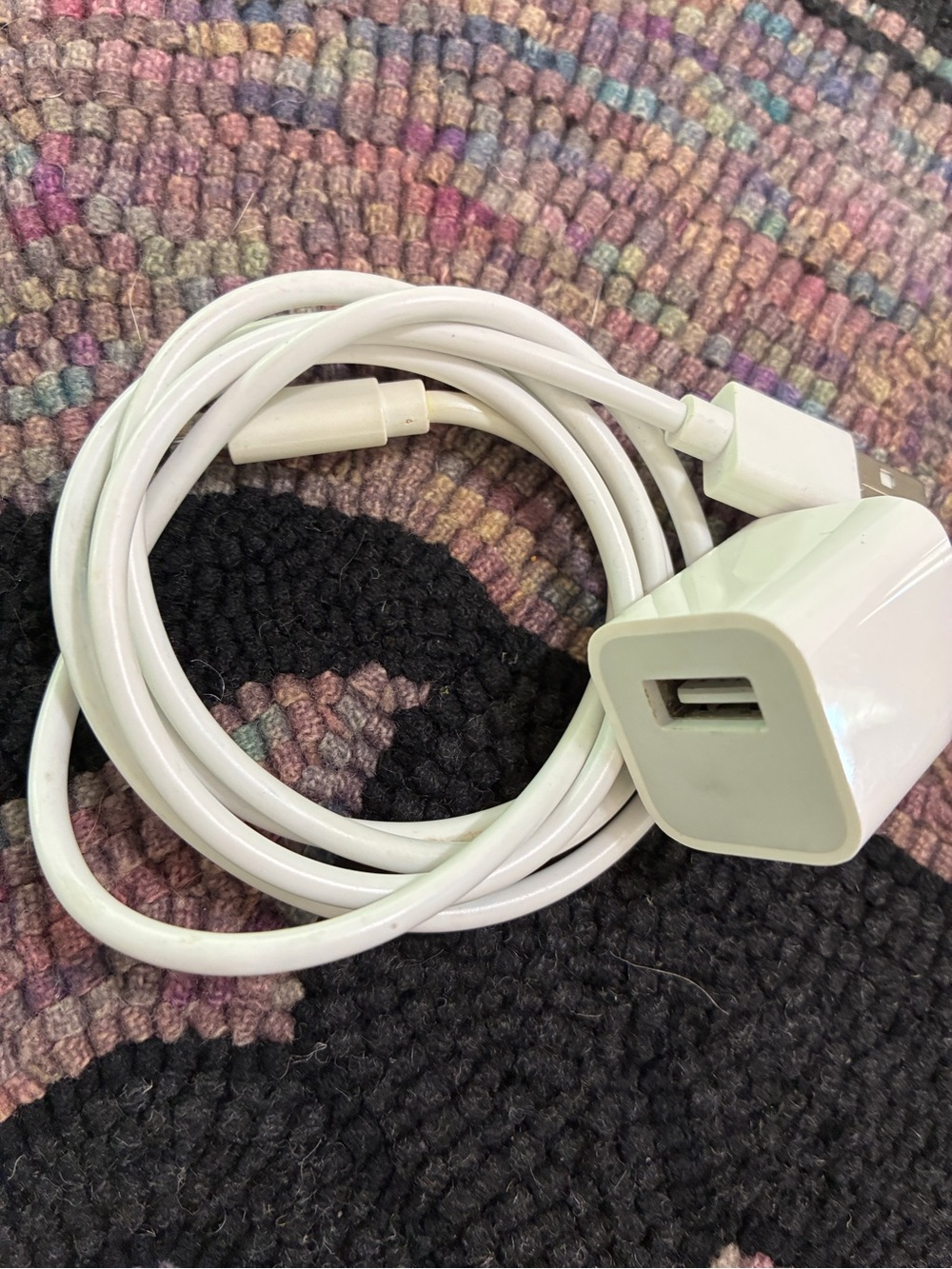 White USB Charger and Cable